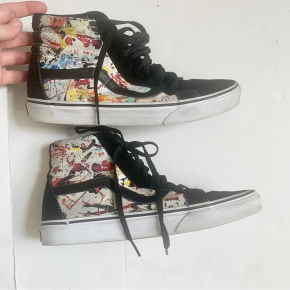 VANS SK8-Hi Paint Splatter Reissue sneakers Women's 10 Men's 8.5 - Picture 2 of 7